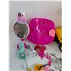 Image 2 : Plastic CAT Dump Truck, Rubber T-rex, Barbie Mirror & Accessories, OuiFit 2000ml Water Bottle