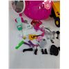Image 3 : Plastic CAT Dump Truck, Rubber T-rex, Barbie Mirror & Accessories, OuiFit 2000ml Water Bottle