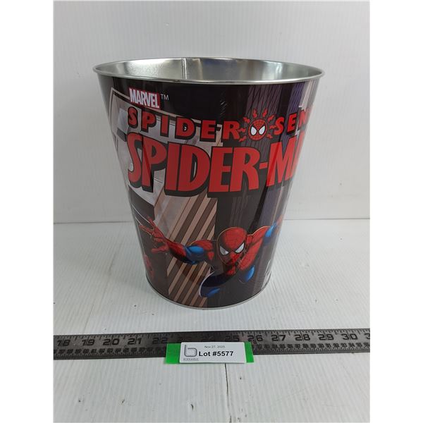 Spider-Man Metal Garbage Can - 10" High x 9" Diameter