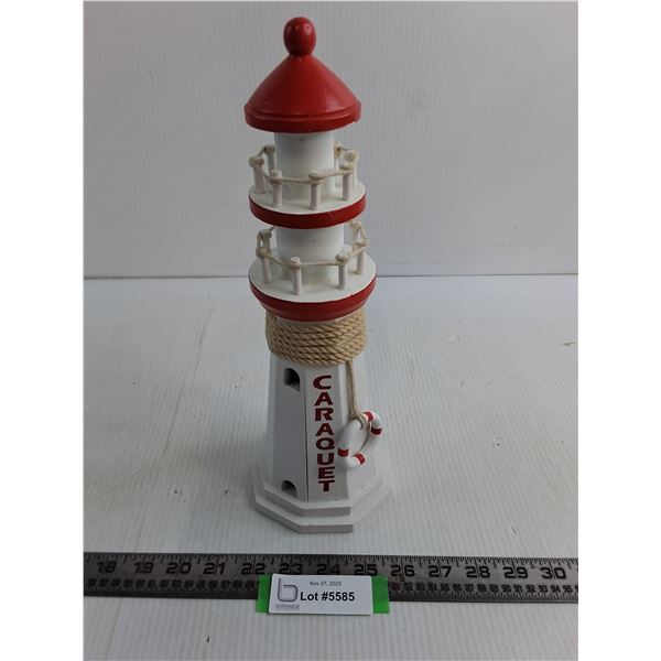Wooden Table Decor Caraquet Lighthouse - 12.5" Tall