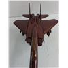 Image 3 : Lacquered Wooden Model of "F15 Eagle" Military Jet - 16.5" Length