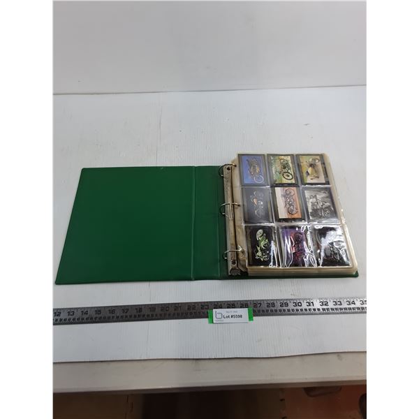 Binder  Full of Assorted Vintage Motorcycles/Automobiles & Nascar Collector Cards