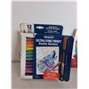 Image 3 : Ultra Fine Doodle Markers, 7 pc Paint Brush Set, Watercolour Set, Graphite Pencils, Misc