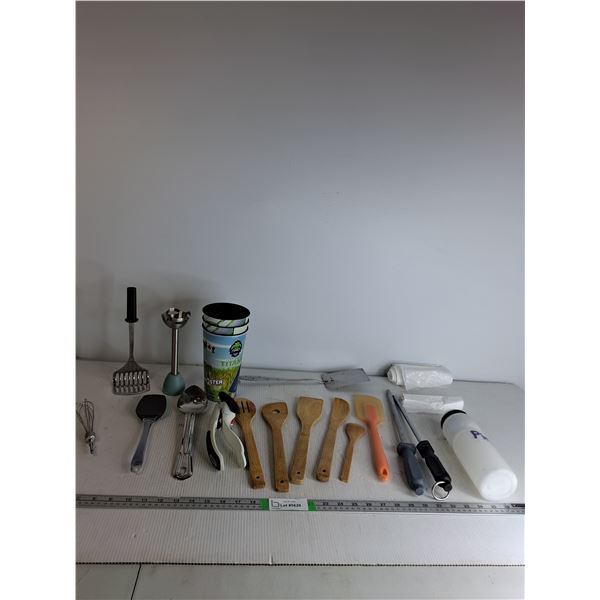Masher, Cups, Spatulas, Spoons, Can Openers, Wooden Utensils, Misc