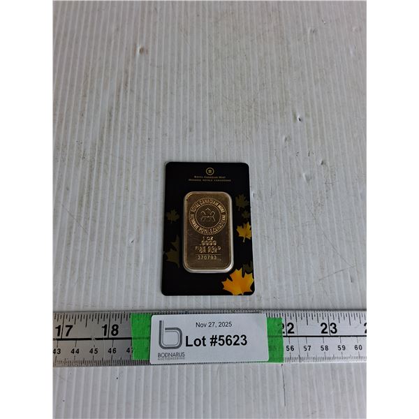 1 OZ Royal Canadian Mint Fine Gold- Cannot Authenticate