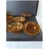 Image 2 : Amber Glass Dish Set Up to 10.25" Diameter