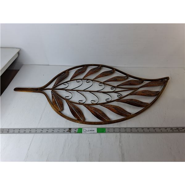 Metal Decorative Leaf 36", Cannot Ship
