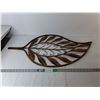 Image 1 : Metal Decorative Leaf 36", Cannot Ship