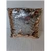 Image 2 : Sequined Rose Gold Flip Design Throw Pillow 16"