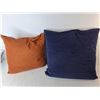 Image 2 : Microsuede & Velvet Throw Pillows- Some Staining, Up to 17"
