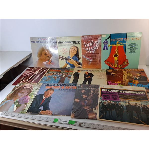 (12) Records- Ray Conniff, Village Stompers, Hugh Masekela, MIsc.