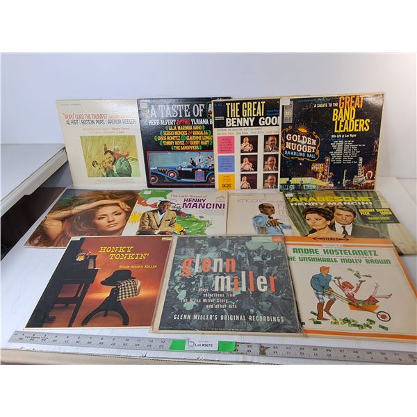 (11) Records- Glenn Miller, Henry Mancini, Benny Goodman, Misc.