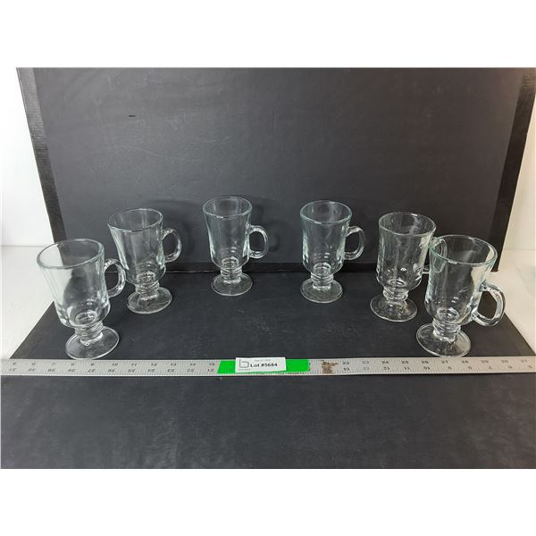 (6) Irish Coffee Mugs 5.75"
