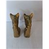 Image 3 : (2) Brass Horsehead Bookends- As Is 5.25"