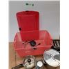 Image 2 : Toaster, Cooking & Frying Pots with Lids, Electric Kettle, Plastic Storage Tote with Lid
