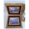 Image 2 : (2) Framed Wall Art Prints 13" x 11", Two Handle Roman Tub Faucet