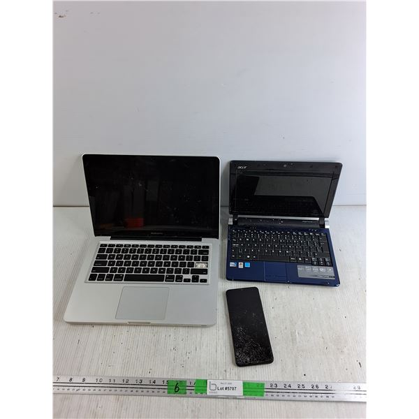 13" Apple MacBook Pro, Acer Aspire Laptop, Samsung Smartphone - As Is