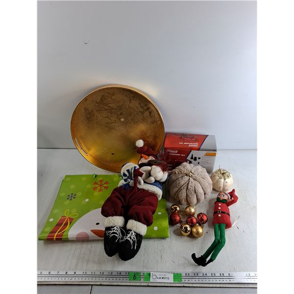 Coleman 12V Quick Pump, Christmas Dolls & Ornaments, Gift Bag, Plastic Serving Tray