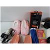 Image 2 : Slippers, Emergency Poncho, Electric Air Pump, Gift Sack, iPhone 6 Case, Work Gloves, Misc