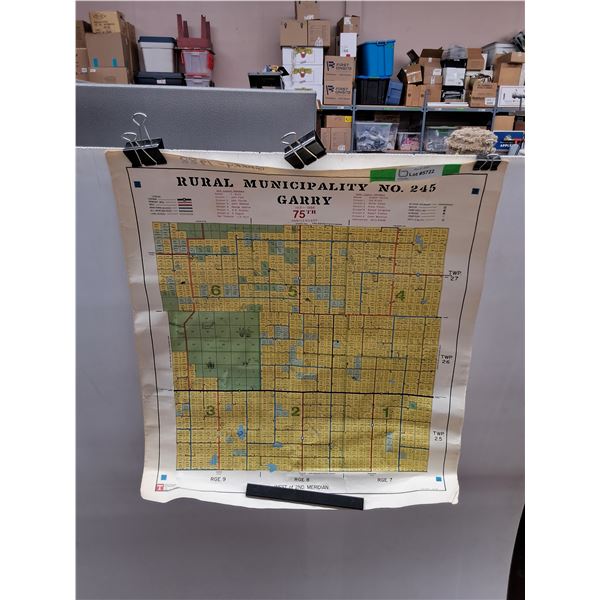 Rural Municipality No 245 Garry Map 23" x 22"