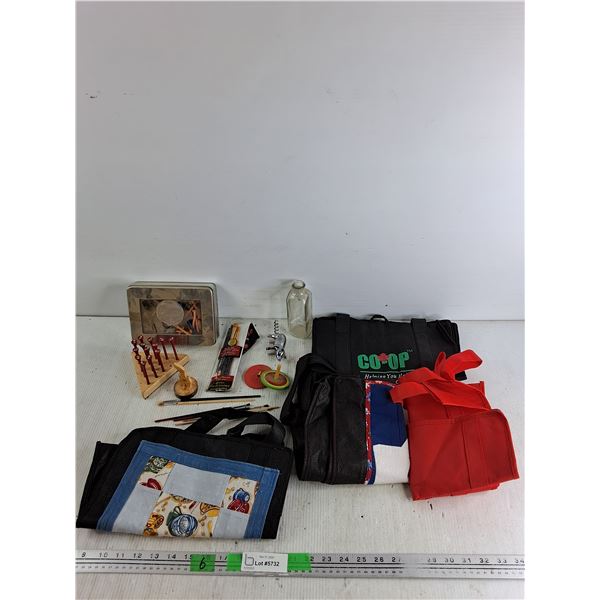 Golf Ball Holders, Wine Opener, Paint Brushes, Reusable Bags, Misc