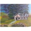 Image 2 : Wall Art Painting - Cabin in the Woods 24" x 18" - Pick Up Preferred