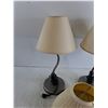Image 2 : (2) Desk Lamps - Powers On, As Is, Lamp Shade , Pickup Preferred