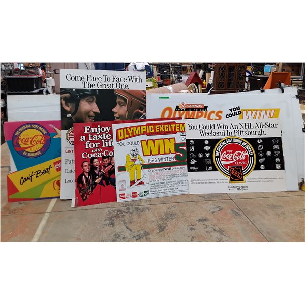 *(6) Coca-Cola Promotional Posters Up to 32" x 48", Cannot Ship
