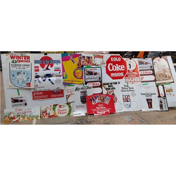 Coca-Cola Promotional Posters Up to 24" x 36", Cannot Ship