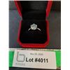 ^ 3 CT GRA Certified Round Greenish Blue Moissanite Ring with 12 Round Zirconia Stones, 925 Ring-7