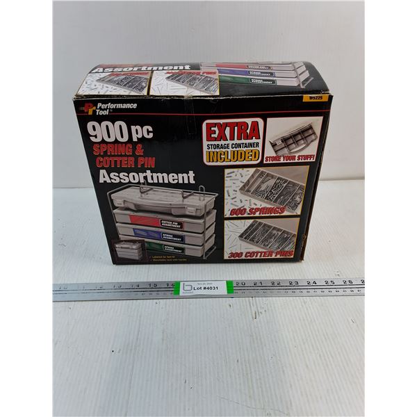 900 Piece Spring and Cotter Pin Assortment