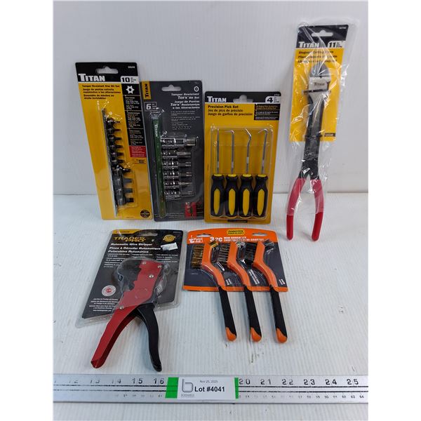 NOS Diagonal Cutting Pliers,Precision Pick Set,Torx Bit Set and more in pictures