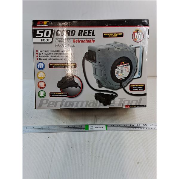 NOS Performance Tool 50 Foot Cord Reel with Mounting Bracket-sealed