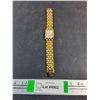 (1) Gold Tone Bulova Classic Watch-Rectangular Dial,Diamond Accent and Custom "Sangsters Health Cent