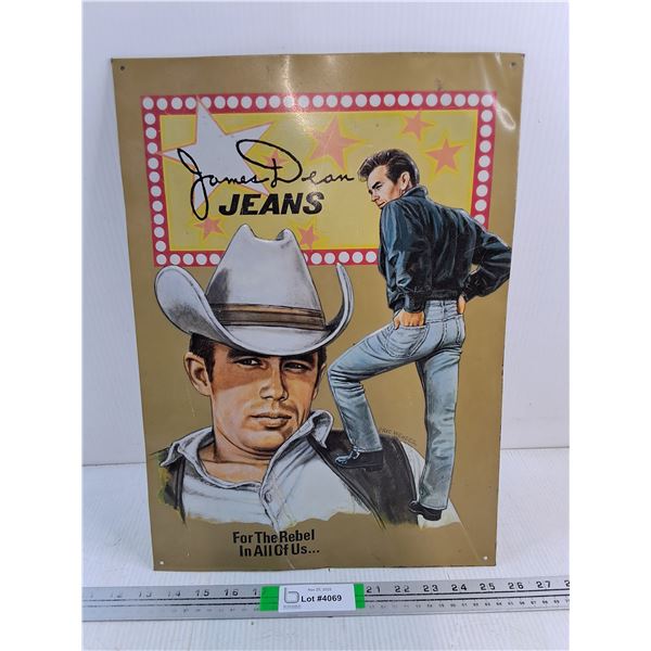 James Dean Metal Sign-12.5"x17.5"