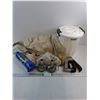 Image 1 : Plastic Garbage Can,Leaf Blower Bag,Poly Rope,Staple Gun,(2) Snow Plow Skid Shoes