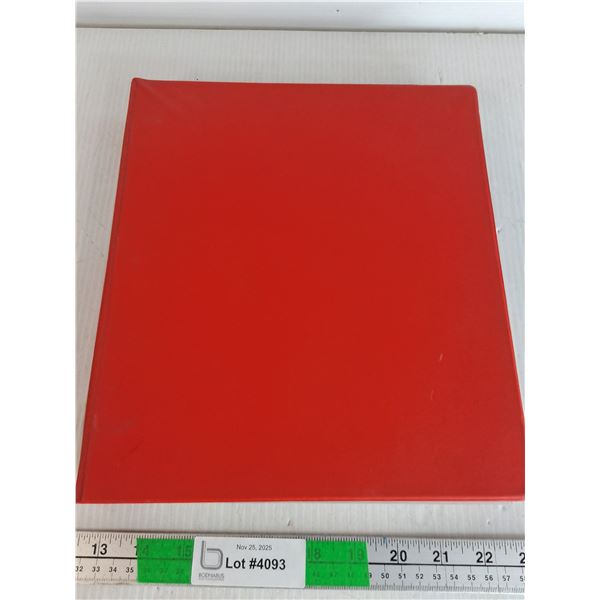 NHL Pro Set Hockey Card Binder- 38 Pages,1991,  Various Teams - Cannot Guarentee Authenticity