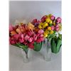 Image 2 : Assorted Fabric Flowers 14"-16" H- Tulips, Daisy, Roses