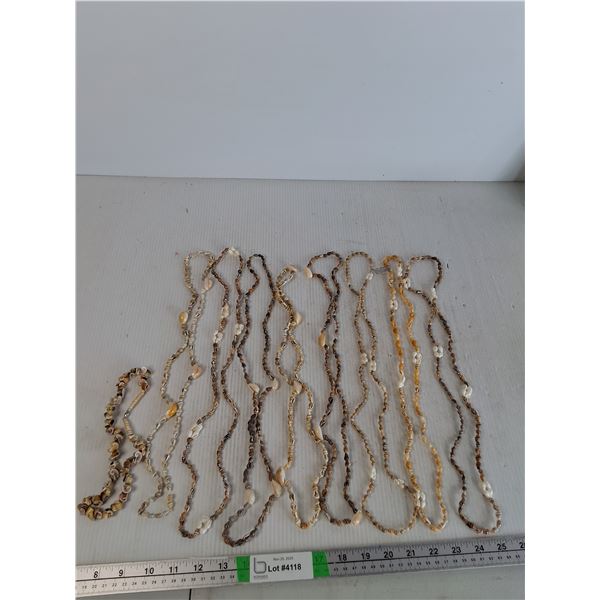 Assorted Seashell Costume Necklaces (9)- As Is