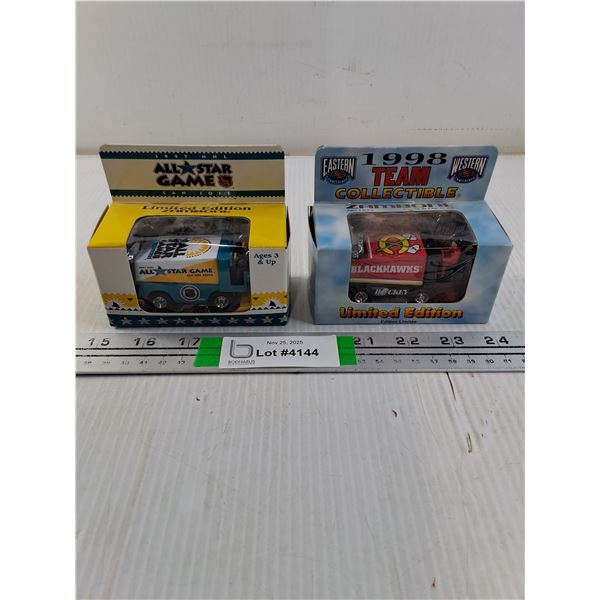 1997 All Star Game Zamboni and 1998 Chicago Blackhawk Zamboni-sealed
