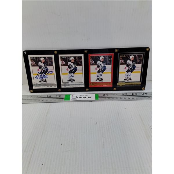(4) Nikolaj Ehlers Cards-(1) Autographed-cannot guarantee authenticity