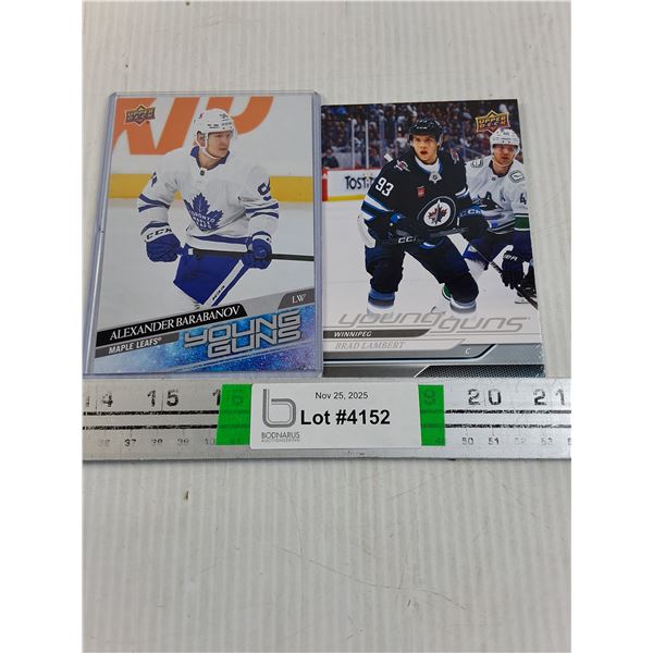 (2) Upper Deck Young Guns-Barabanov and Lambert-Cannot Guarantee Authenticity
