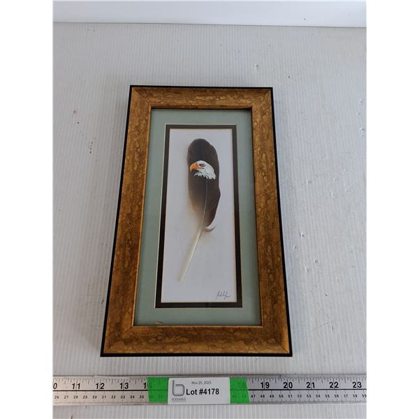 Feather Eagle Picture- W 8" L14"