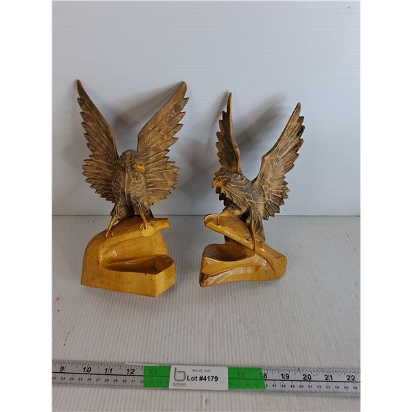 Carved Wood Eagle (Pair)
