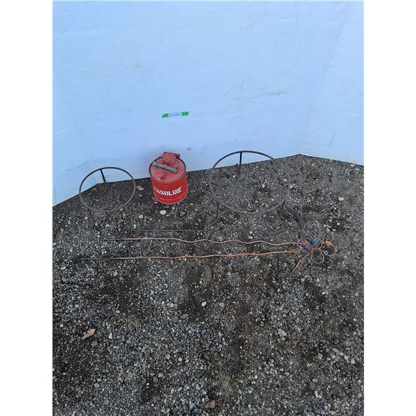 **Vintage Metal Gasoline Can, Garden Decor, Misc, Cannot Ship