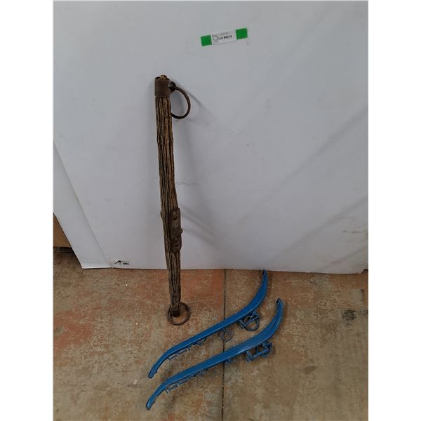 (2) Sleigh Runners, Vintage Hay 40", Cannot Ship