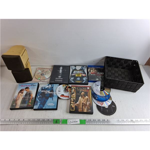 Eastern Speakers - As Is, DVD & Blu Ray Movies - Mr Deeds, Fast & Furious 2, A Quiet Place, Basket