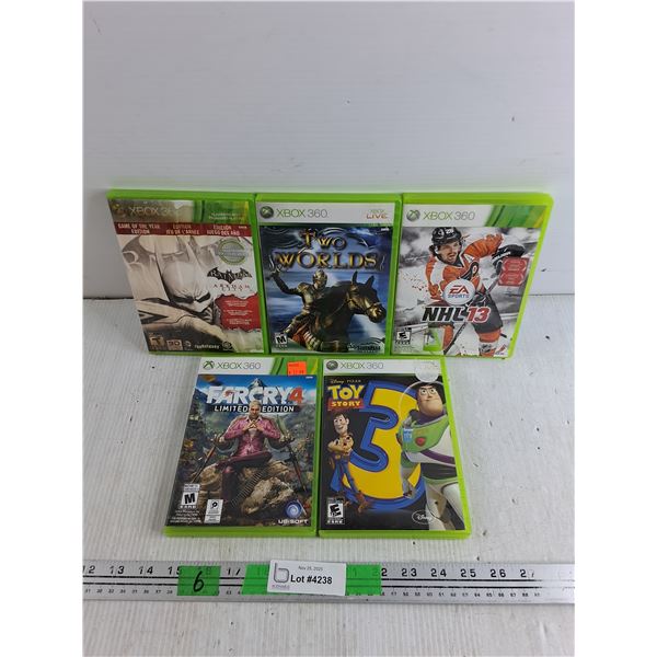 Xbox 360 Games - Far Cry 4, Batman Arkham City, Toy Story 3