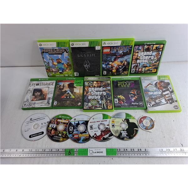 Xbox 360 & One Empty Game Cases, Xbox One & 360 Games - Lego Batman, GTA SA, NFS Most Wanted