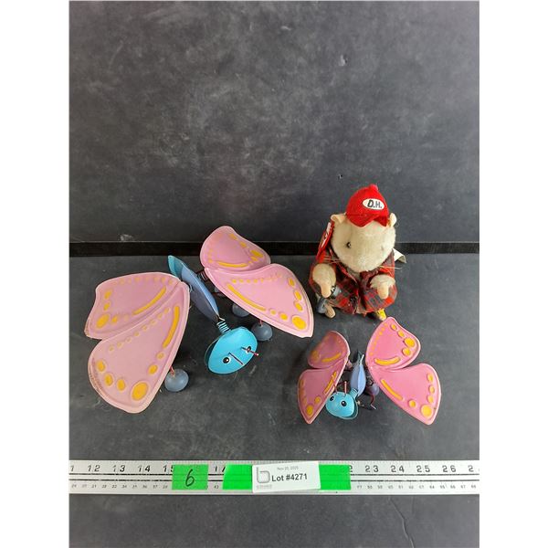 Metal Butterfly Decorations, D.H Battery Powered Toy - As Is